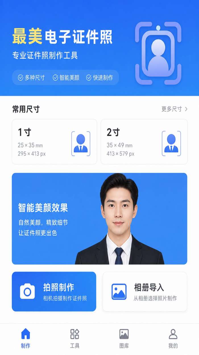 好美电子证件照截图