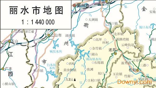 浙江丽水地图高清版截图