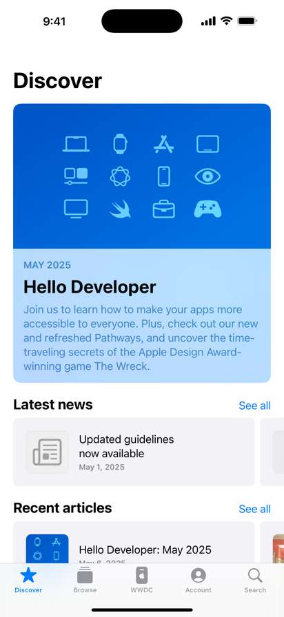 Apple Developer截图