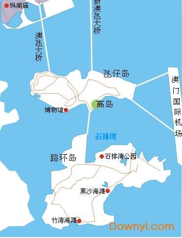 澳门旅游地图简图截图