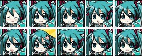 初音ミクqq表情包截图