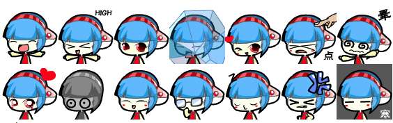 阿客娃娃QQ表情包截图