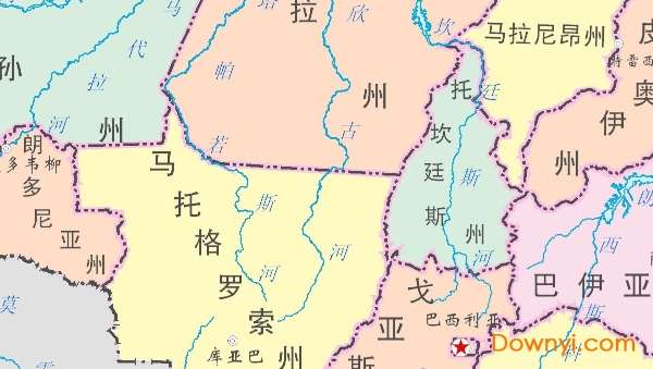 巴西地图高清版大图截图