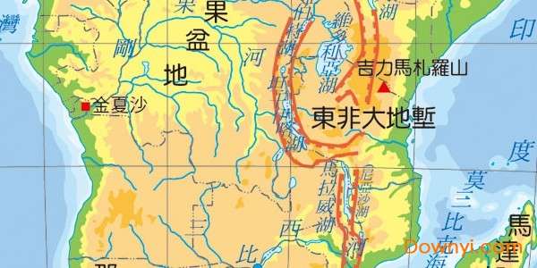 非洲地势图高清版截图