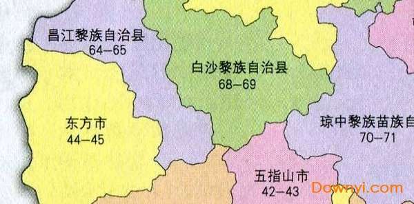 海南省行政简图截图