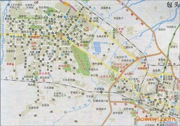 包头旅游交通地图截图
