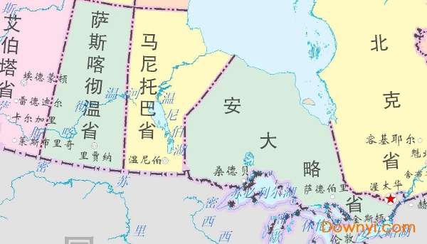 加拿大地图中文版截图