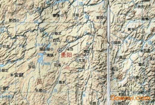 贵州省地形图高清版大图截图