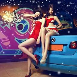 win7香车美女电脑桌面主题 