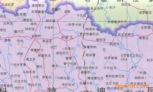 科特迪瓦利比里亚旅游地图截图