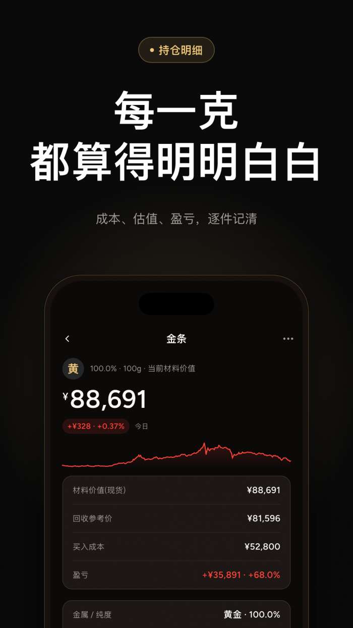 金值记账截图