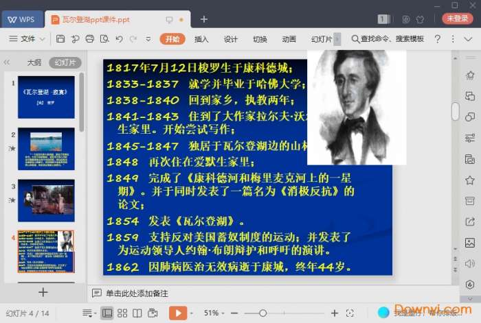 瓦尔登湖沪教版ppt截图