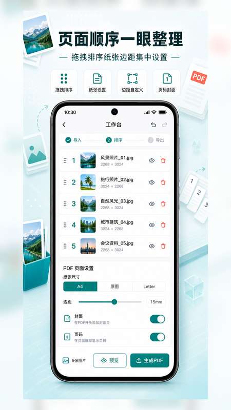 图片转PDF生成截图
