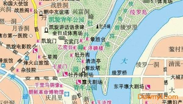 朝鲜平壤旅游地图高清版截图