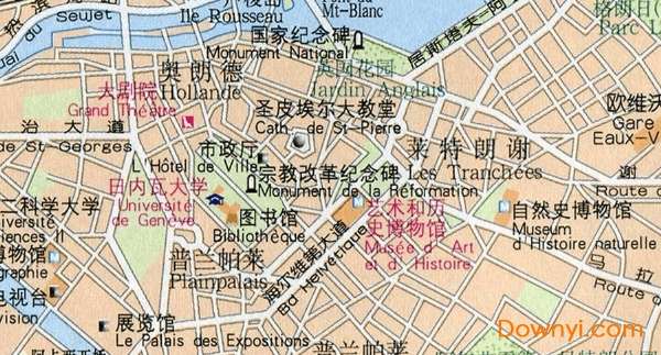 瑞士日内瓦地图中文版截图