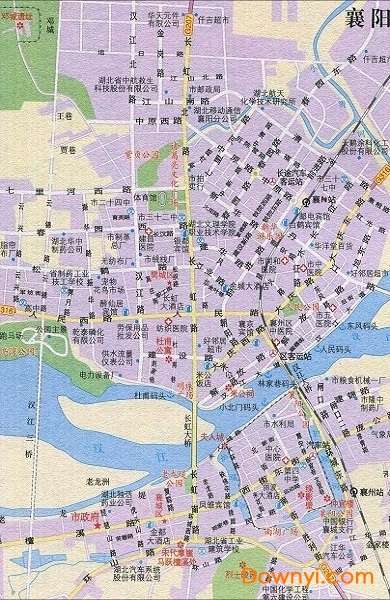 襄阳市区交通图中文版截图