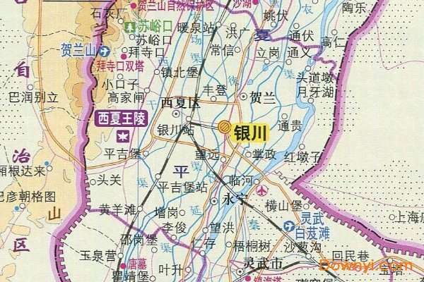 宁夏地图地形版截图