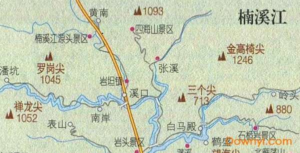 楠溪江景点导游图截图