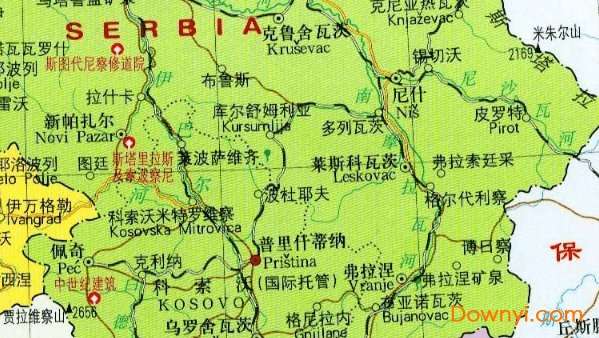 塞尔维亚地图高清版截图