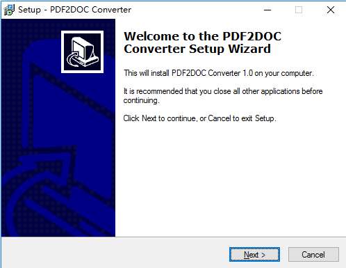 pdf2doc converter(pdf转word文件格式）截图