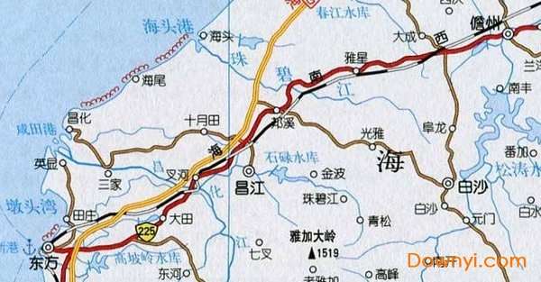 海南省交通地图全图截图