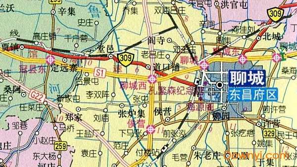 山东聊城市地图全图截图