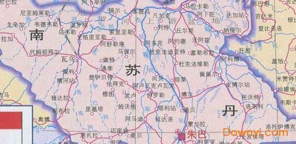 南苏丹旅游地图截图
