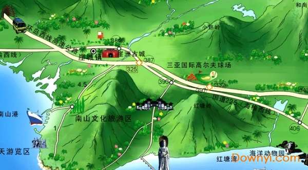 三亚旅游地图景点地图高清版截图