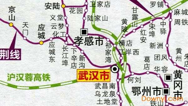 湖北省铁路交通地图截图