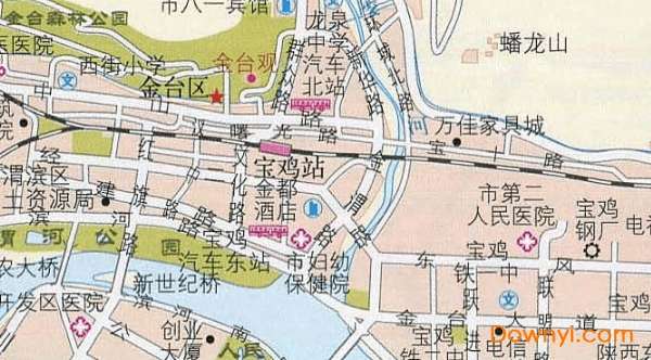 宝鸡地图高清版截图