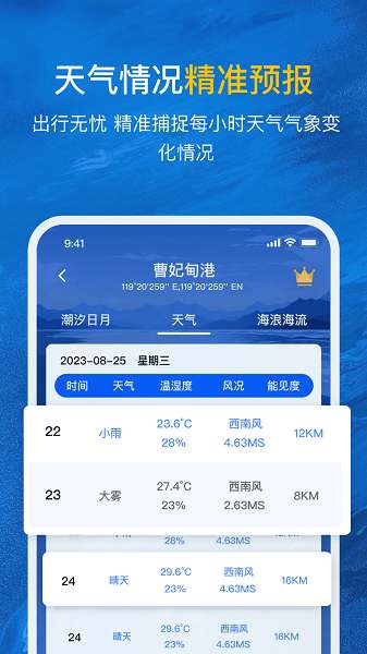 潮汐时间表截图