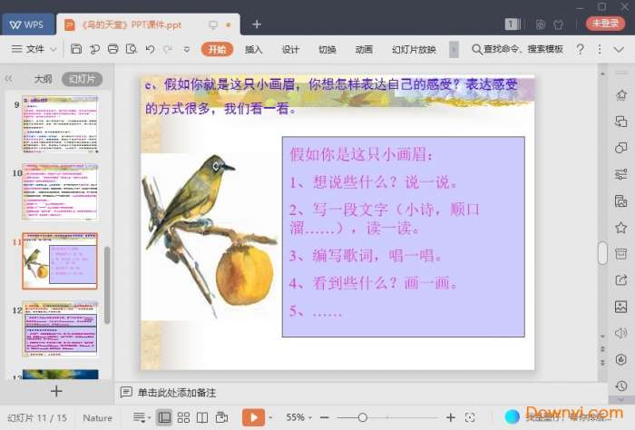 鸟的天堂课件截图