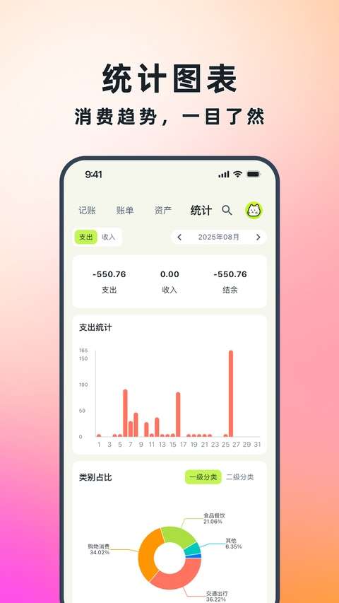 乖猫记账截图