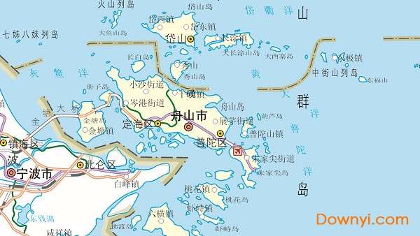 浙江舟山地图高清版截图