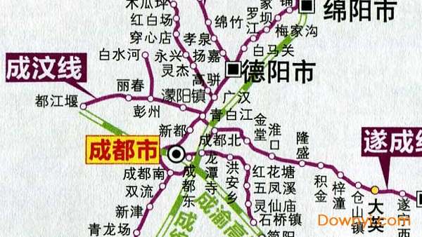 四川省铁路交通地图截图