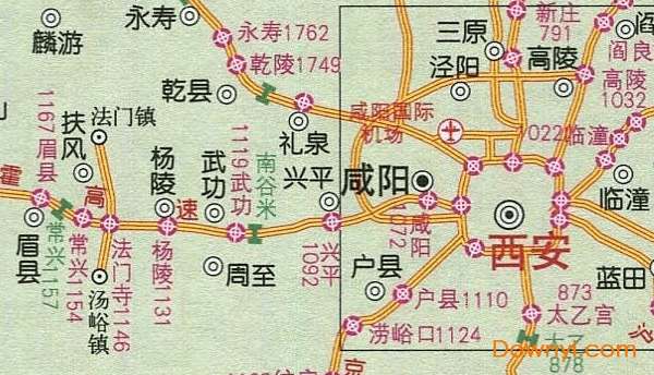 陕西省高速公路地图高清版截图