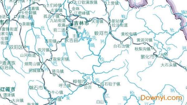 吉林地图铁路交通高清版截图