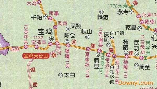 陕西省高速公路地图高清版截图