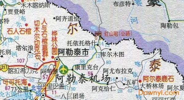 新疆东部旅游地图截图
