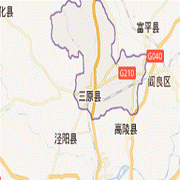 咸阳市三原县地图 
