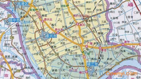 泰州地图高清版截图