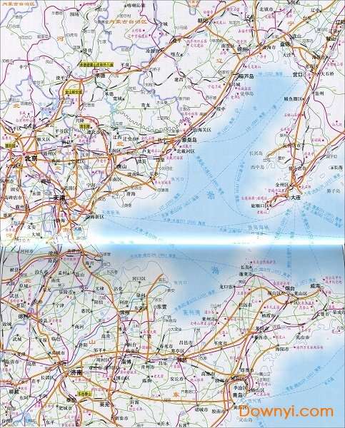 环渤海旅游交通地图电子版截图