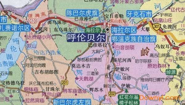 呼伦贝尔地图高清全图截图