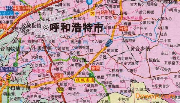 呼和浩特市地图高清版截图