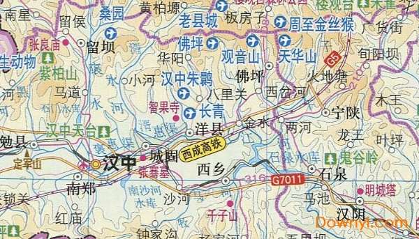 陕西省地形图高清版截图