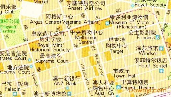 墨尔本地图高清中文版截图