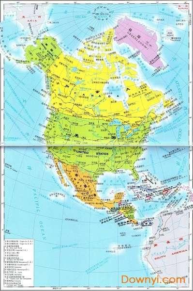 北美洲地图全图高清版截图