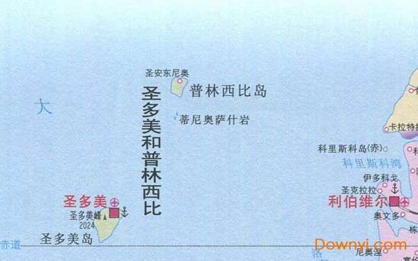 圣多美和普林西比加蓬旅游地图截图